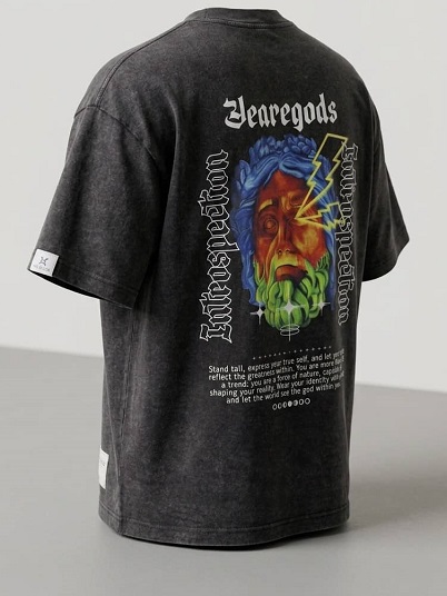 Ye Are Gods Tee – Washed Black (Graphic Back)